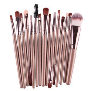 NEW 15 pcs Nude Rose Gold Pro Makeup Brush Set